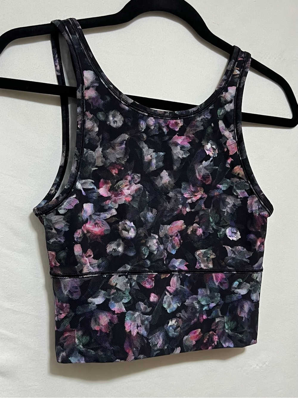 Lululemon Power Pivot Tank Floral Workout Yoga Cropped Gym Fitness Summer - Picture 4 of 6
